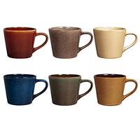 H&H Set 6 Tazze Jumbo Tierra Assortite Cc 460