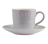 H&H Set 6 tazze t Lilian Stoneware Con Piatto cc200