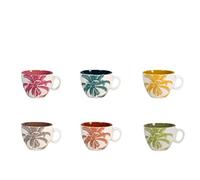H&H Indian Summer Lot de 6 tasses à thé, New Bone China, sans soucoupe, cc220