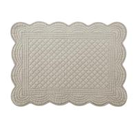 H&H Set de 4 Sets de Table américains matelassés en Coton Taupe 45 x 33 cm - Élégant, Lavable à la Main, sans sèche-Linge - pour Cuisine, Salle à Manger, Petit-déjeuner