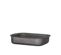H&H Stone Grey Rosticcera in Alluminio con Rivestimento Antiaderente Stone, 18x25cm