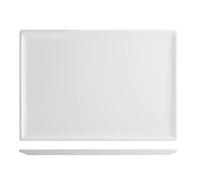 H&H Table Hotelware Plat rectangulaire 26 x 16.5, Porcelaine, Blanc, 26 x 17 x 2 cm