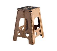 H&H Tabouret Pliable Clair 34 x 36 x 47 cm, Marron, Noir