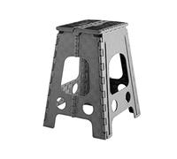 H&H Tabouret Pliable Gris/Noir, 34 x 36 x 47 cm