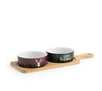 H&H tagliere Natale Con 2 coppette cm 12x33