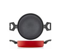 H&H Tegame 2 Manici Antiaderente Flame Cm24