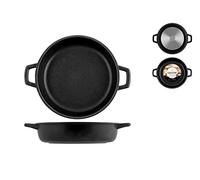 H&H Tegame Fusione Antiaderente Extra Chef 2 Manici Cm14