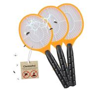 H+H TS 103 Lot de 3 tapettes à mouches électriques | Tapette à insectes électrique | Tapette à mouches électrique | Attrape-mouches électrique | Raquette d'insectes | Raquette de guêpes