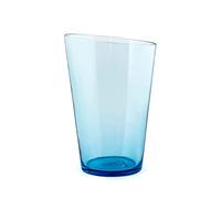 H&h vaso in vetro, h26 cm, acquamarina