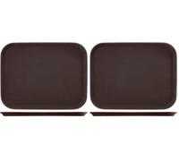 H&H Vassoio Antiscivolo in Plastica Rettangolare 40X30 (Lot de 2)