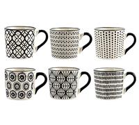 H&h set 6 tazze t vhera in stoneware cc 220