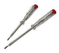 H+H Werkzeug 45200 45500 Testeur de tension VDE 45200/45500 2 pièces pour testeur de tension jusqu'à 250 V Certifié GS 0680 Fabriqué en Allemagne Transparent/rouge 140 mm / 190 mm