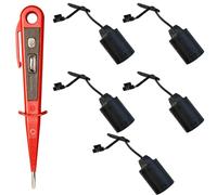 H + H Werkzeug Lot de 5 douilles de lampe E27 + 1 testeur de tension/testeur de phase 45300 VDE (support de lampe, douille de rénovation, douille de chantier)