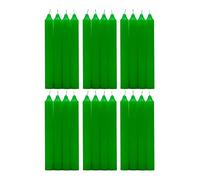 H Hansel Home -Lot de 24 Bougies de chandelier,Hauteur 17,5 cm, Ø1,8 cm,colour vert