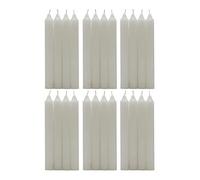 H Hansel Home -Lot de 24 Bougies de chandelier,Hauteur 17,5 cm, Ø1,8 cm, couleur blanc