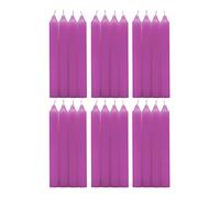 H Hansel Home -Lot de 24 Bougies de chandelier,Hauteur 17,5 cm, Ø1,8 cm,couleur lila