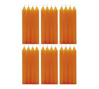 H Hansel Home -Lot de 24 Bougies de chandelier,Hauteur 17,5 cm, Ø1,8 cm,couleur orange