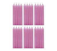 H Hansel Home -Lot de 24 Bougies de chandelier,Hauteur 17,5 cm, Ø1,8 cm,couleur rose