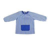 H HANSEL HOME Tablier d'École pour Enfant et Garçon, Tablier Blouse Pas de Bouton Élastique aux Poignets et au Cou Puor l'École e Artisanat - Bleu 1-2 Ans