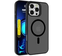 H Hardy Coque pour Apple iPhone 15 Pro, Étui Souple Mat Noir, MagSafe, Antichoc, Anti-Traces, Protection Caméra et Écran + 4 Sets Verre Caméra (12 Pièces)