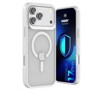 H Hardy Coque pour Apple iPhone 17 Pro, Étui Fumé Mat Blanc, MagSafe, Antichoc, Anti-Traces, Protection Caméra et Écran + 4 Sets Verre Caméra (12 Pièces)