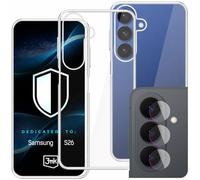 H Hardy Coque pour Samsung Galaxy S26, Étui Transparent Brillant, Anti-Jaunissement, Antichoc, Protection Caméra et Écran, Cristalline + 4 Sets Verre Caméra (12 Pièces)