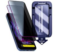 H HARDY Verre Anti-Espion pour iPhone 15, iPhone 16, 2 Verres + 12 Protection Caméra, Cadre de Pose, Dureté 9H, Hardura™ Protection d'Écran, Anti-Espion, Sans Bulles, Anti-Traces