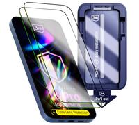 H HARDY Verre Trempé pour iPhone 15 Pro, 2 Verres + 12 Protection Caméra avec Cadre de Pose, Dureté 9H, Hardura™ Protection d'Écran, Sans Bulles, Anti-Traces