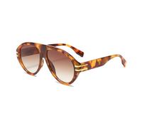 H HELMUT JUST Lunettes de soleil rétro de grande taille pour femmes et hommes tendance 70s épais classique style vintage lunettes de soleil, Carey/Thé graduel
