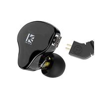 H HIFIHEAR Écouteurs Intra-Auriculaires KBEAR KS2 IEM 1BA 1DD stéréo Intra-auriculaire, HiFi Over Ear Earbud Casque antibruit Hybride avec câble Amovible pour la Course à Pied (sans Micro, KS2 Noir)