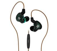 H HIFIHEAR KBEAR KS2 Écouteurs Intra Auriculaires IEM 1BA 1DD Stéréo Intra Auriculaire, HiFi Over Ear Earbud Casque Antibruit Hybride avec Câble Amovible (avec Microphone, Vert)