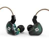 H HIFIHEAR KBEAR KS2 Écouteurs Intra-Auriculaires IEM 1BA 1DD stéréo Intra-auriculaire, HiFi Over Ear Earbud Casque antibruit Hybride avec câble Amovible pour Course à Pied (Pas de Micro, Vert)