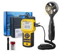 H HOLDPEAK Anémomètre Numérique 846A, CFM Mesure la Vitesse du Vent + Température avec Rétro-éclairage, pour HVAC, Cerf-Volant, Voile, Surf, Pêche