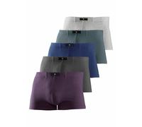 H.I.S Boxers bleu / gris / pétrole / violet foncé, Taille XS