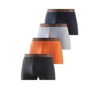 H.I.S Boxers gris / anthracite / orange / noir, Taille XL