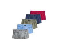 H.I.S Boxers marine / bleu clair / gris chiné / olive / rouge foncé, Taille M