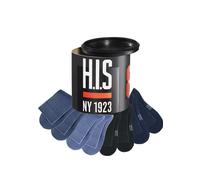 H.I.S Chaussettes bleu marine / bleu fumé / bleu chiné / noir, Taille 46,5-48
