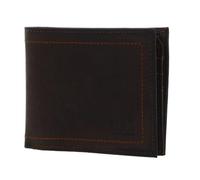 H.I.S Cuir Porte-Monnaie Flap Wallet Brown Brun