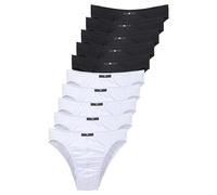 H.I.S Lot de 10 Slips Basiques pour Homme, Noir/Blanc, XL