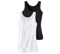 H.I.S Maillot de corps 'Cotton made in Africa' noir / blanc, Taille XL