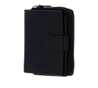 H.I.S Porte-monnaie noir en cuir pour femme et homme - Wallet 114490