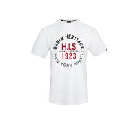 H.I.S T-Shirt ' Denim Heritage Big Logo ' blanc, Taille XXXL