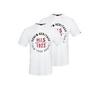 H.I.S T-Shirt ' Denim Heritage Big Logo ' blanc, Taille XXXL
