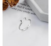 H&J&J Bague Wukong Myth Noir Bague Wukong Argent 925 Bague personnalisée Périphérie de Jeu Fans de Jeu Affichage Cadeau,A