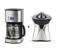 Ensemble petit déjeuner H.koenig AGR60 + MG30 Presse-agrume et Cafetière programmable 1,8L