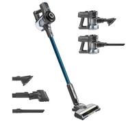 H.Koenig Aspirateur Balai sans Fil 2-en-1 UP610, Léger, Puissant 155W, Brosse LED, 22.2V, Autonomie jusqu'à 50 Min, Nettoyage Sols, Tapis, Voiture, Poils d'animaux, Bleu