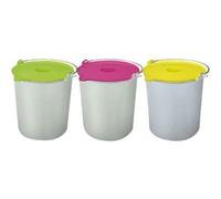 H.Koenig BO318 - Bol - pour sorbetière - rose/vert/jaune/argent (pack de 3) - pour H.Koenig HF180