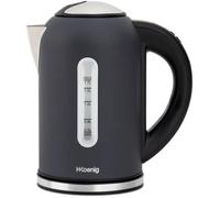 H. Koenig Bouilloire BOE52 – 1,7 L – Température réglable 40–110°C – Écran LCD – Gris mat