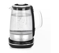 H. Koenig Bouilloire électrique BO600 – 1,5 L verre/inox, programmable, 4 temp., maintien 30 min