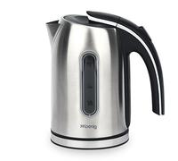 H.Koenig Bouilloire électrique BO17, 1,7L Inox compacte pratique 2200W, Verre gradué avec Niveau d'eau visible, Ebullition Chauffage Rapide, Lavable, Témoin Lumineux, Socle 360°